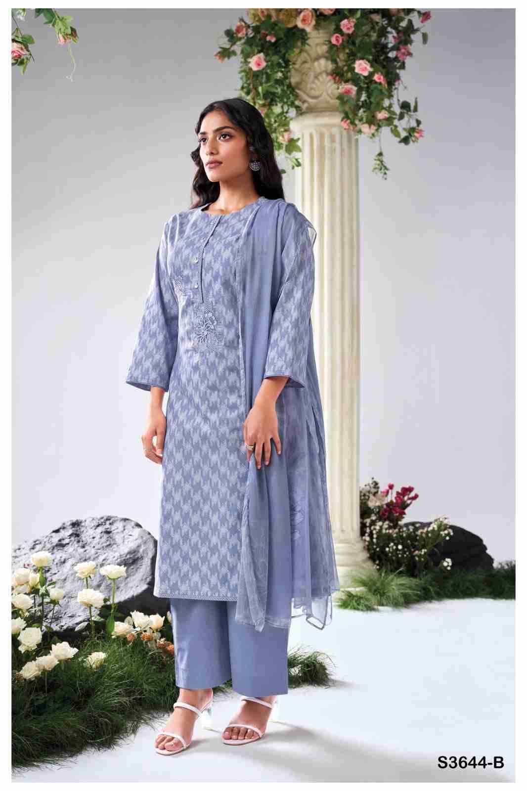 Gianella-3644 By Ganga Fashion 3644-A To 3644-D Series Beautiful Festive Suits Colorful Stylish Fancy Casual Wear & Ethnic Wear Premium Cotton Dresses At Wholesale Price