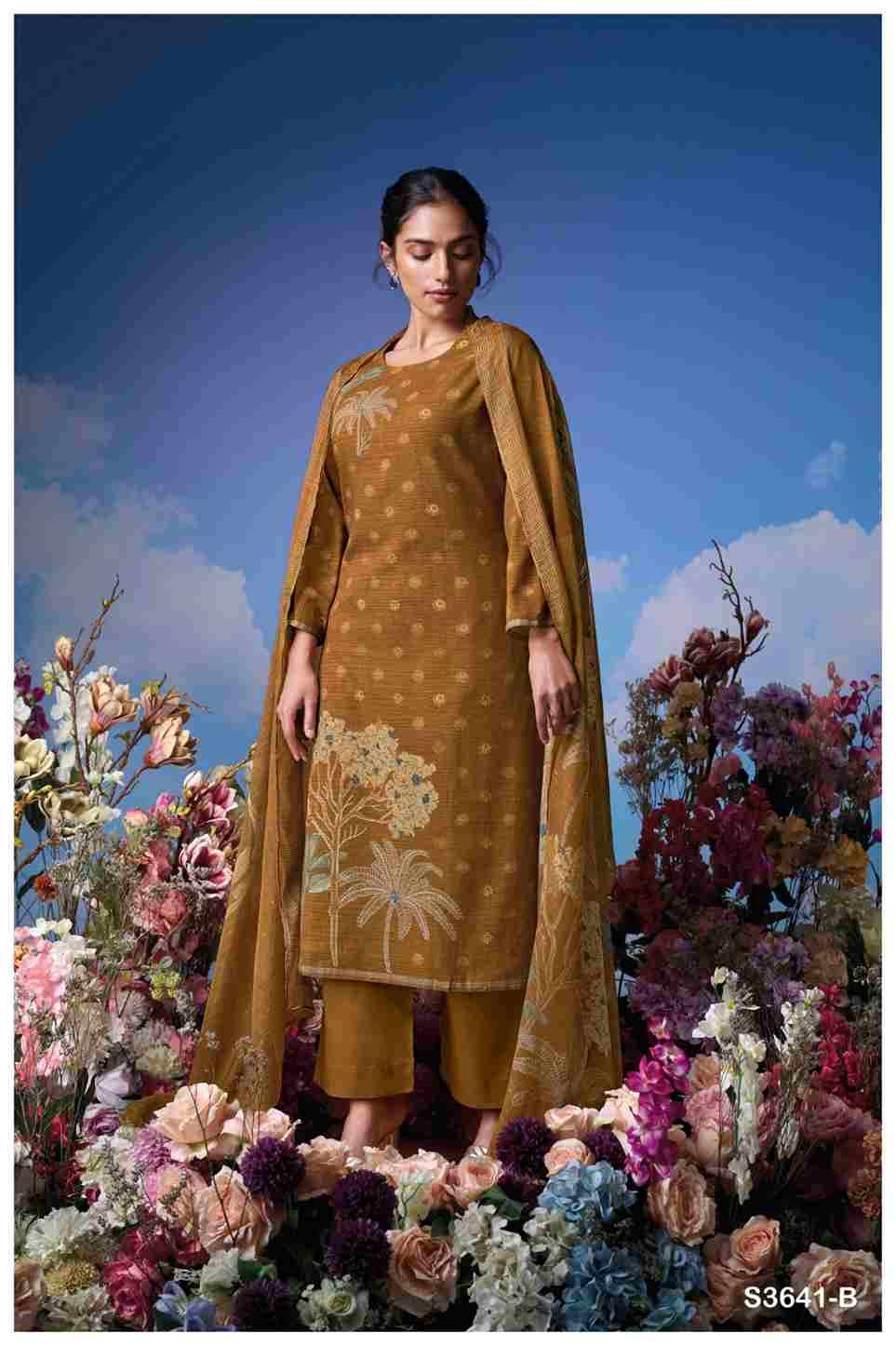 Ziya-3641 By Ganga Fashion 3641-A To 3641-D Series Beautiful Festive Suits Colorful Stylish Fancy Casual Wear & Ethnic Wear Pure Cotton Dresses At Wholesale Price