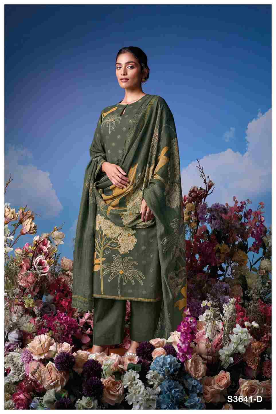 Ziya-3641 By Ganga Fashion 3641-A To 3641-D Series Beautiful Festive Suits Colorful Stylish Fancy Casual Wear & Ethnic Wear Pure Cotton Dresses At Wholesale Price