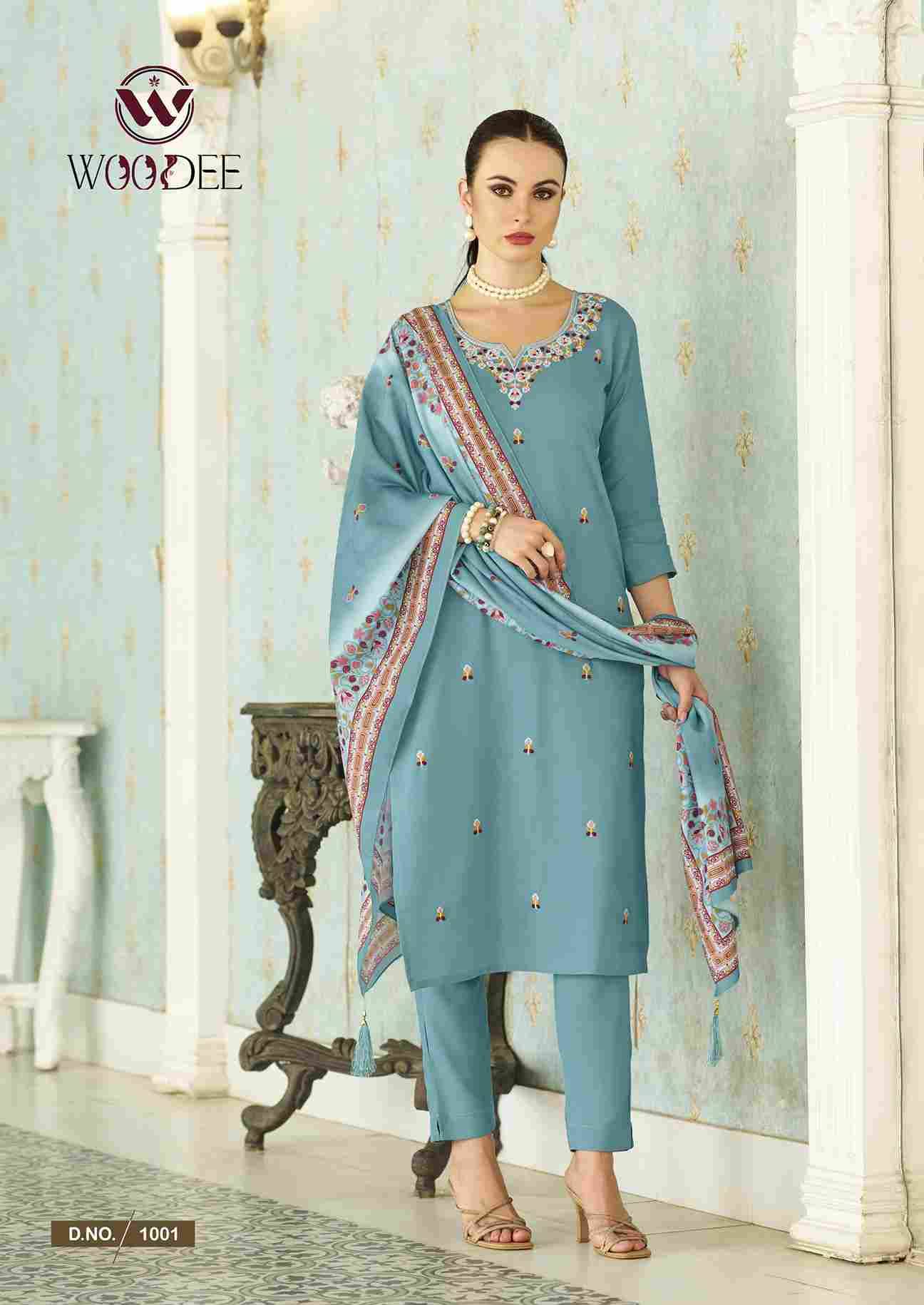 Chitraa By Woodee 1001 To 1006 Series Beautiful Festive Suits Colorful Stylish Fancy Casual Wear & Ethnic Wear Rayon Slub Dresses At Wholesale Price
