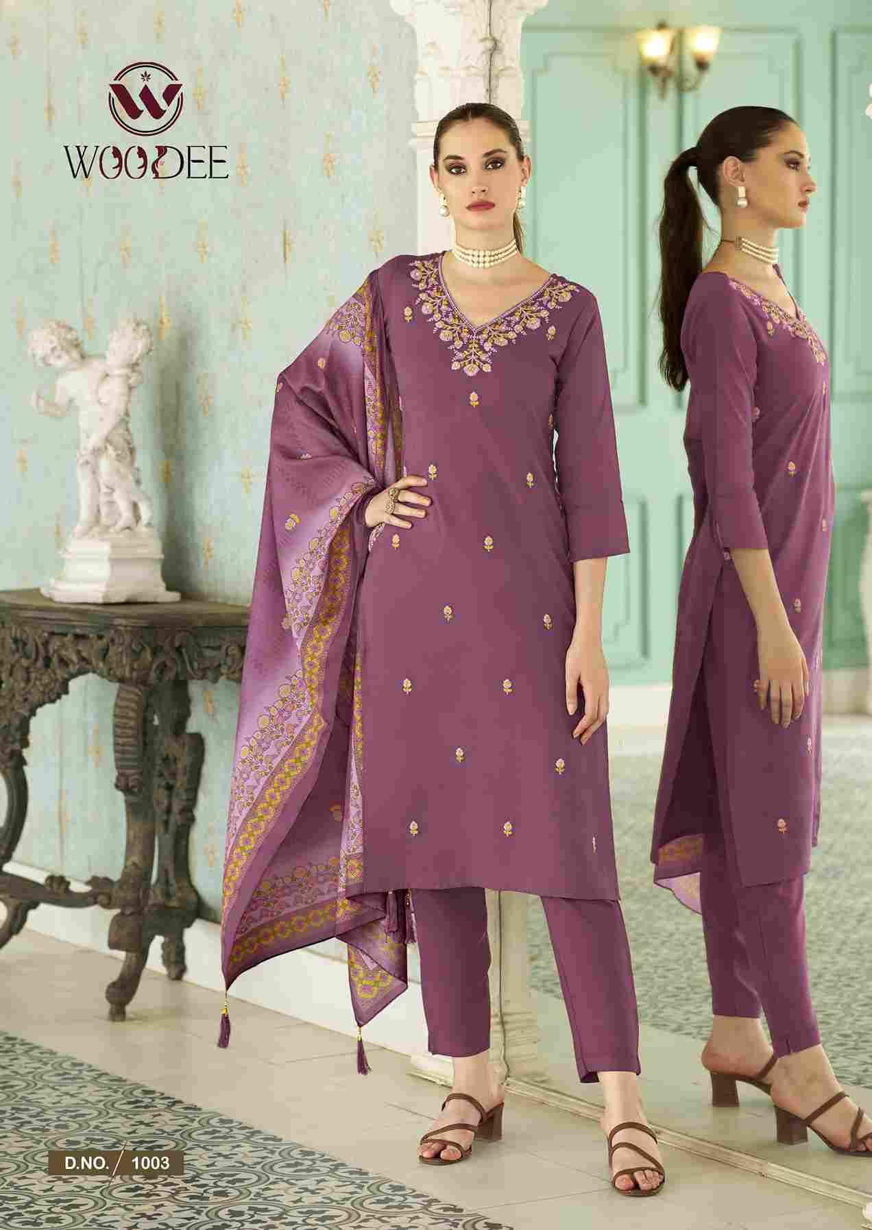 Chitraa By Woodee 1001 To 1006 Series Beautiful Festive Suits Colorful Stylish Fancy Casual Wear & Ethnic Wear Rayon Slub Dresses At Wholesale Price