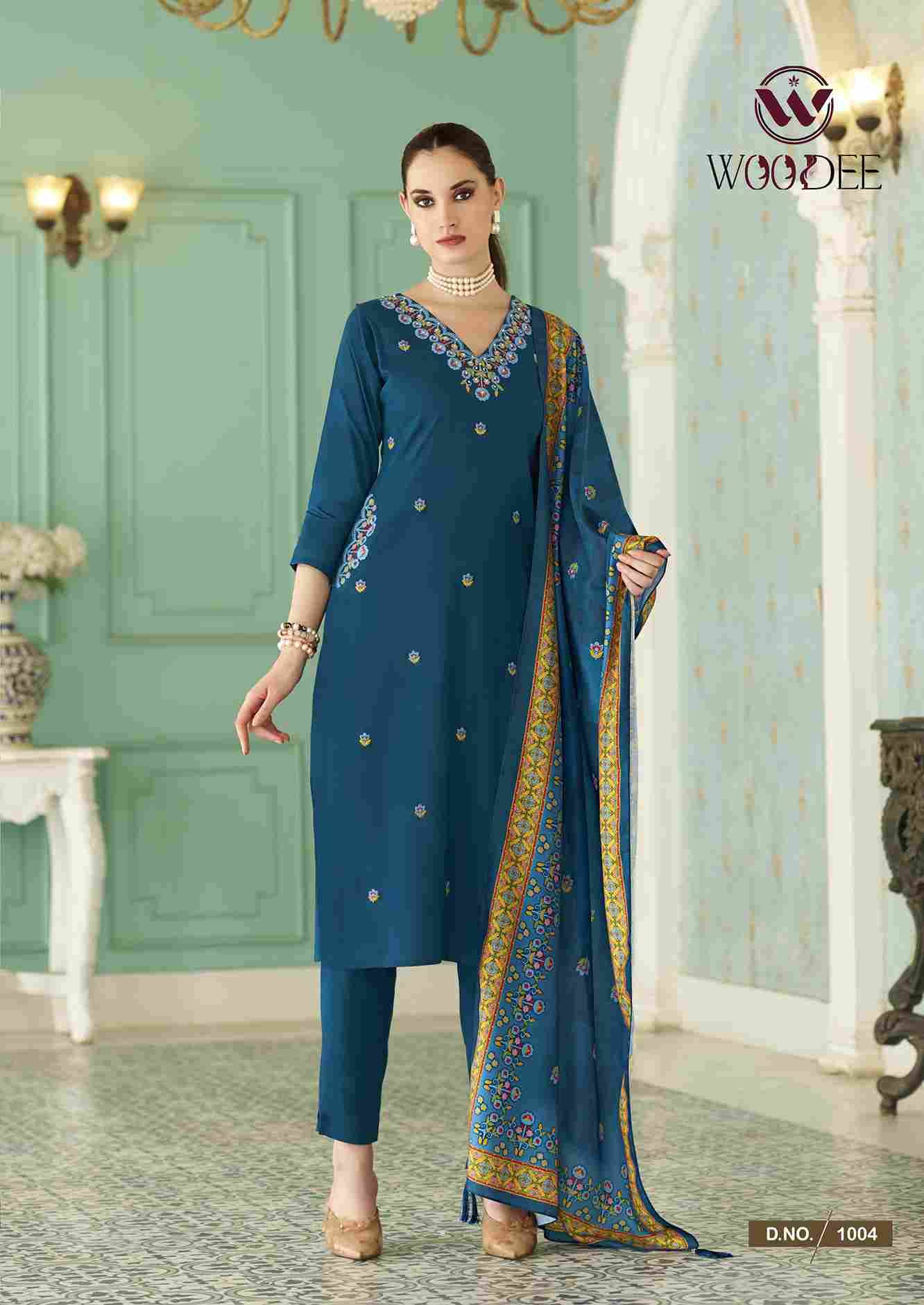 Chitraa By Woodee 1001 To 1006 Series Beautiful Festive Suits Colorful Stylish Fancy Casual Wear & Ethnic Wear Rayon Slub Dresses At Wholesale Price