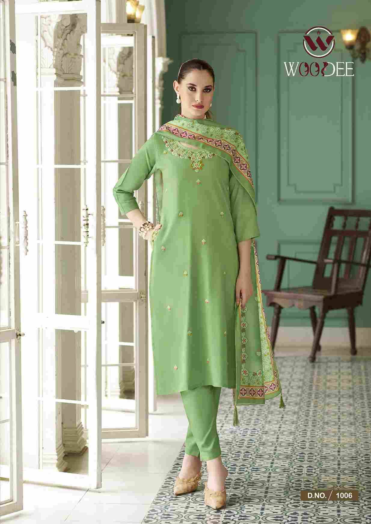 Chitraa By Woodee 1001 To 1006 Series Beautiful Festive Suits Colorful Stylish Fancy Casual Wear & Ethnic Wear Rayon Slub Dresses At Wholesale Price