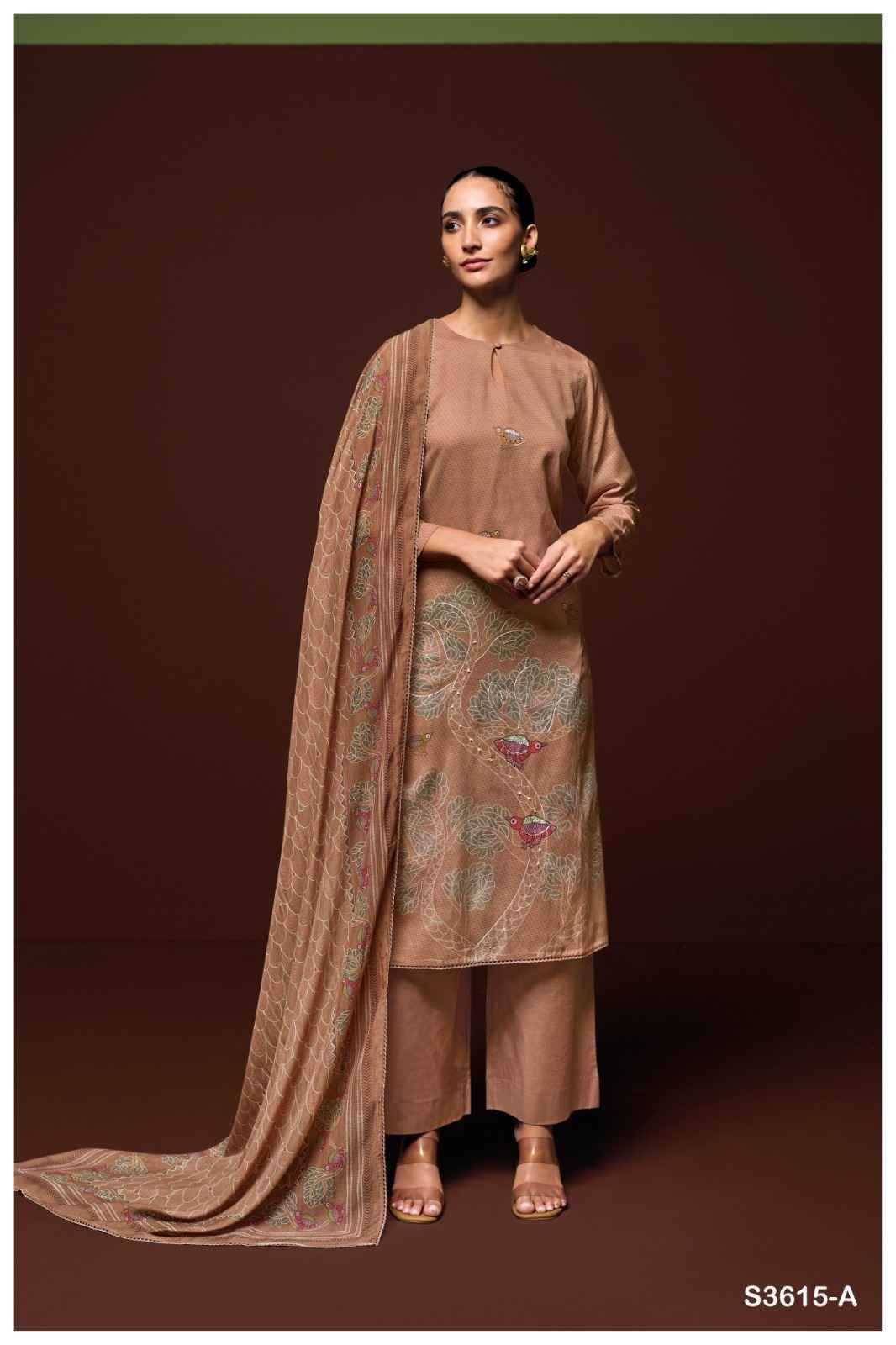 Dyuthi-3615 By Ganga Fashion 3615-A To 3615-D Series Beautiful Festive Suits Colorful Stylish Fancy Casual Wear & Ethnic Wear Pure Mal Dresses At Wholesale Price