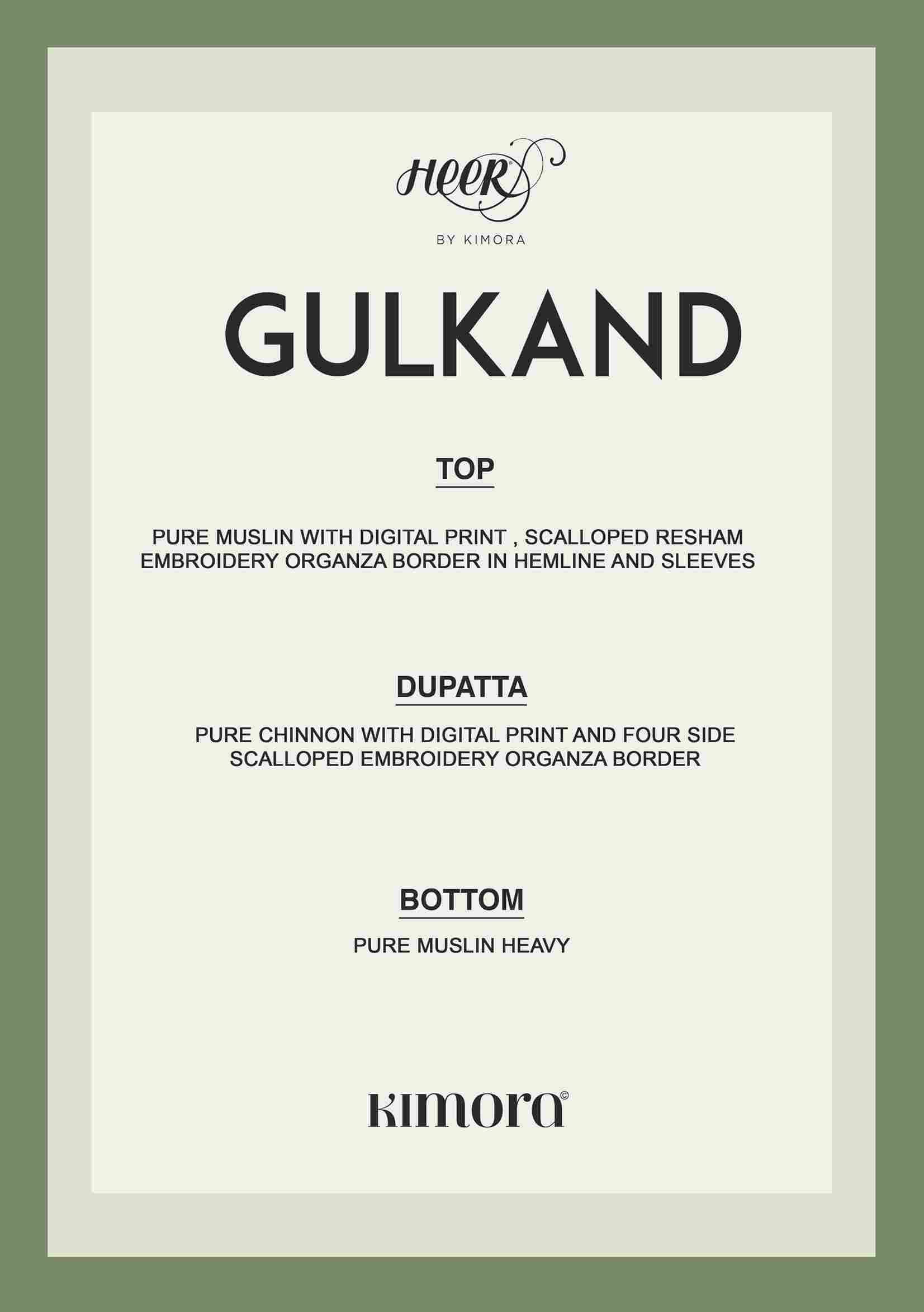 Gulkand By Kimora Fashion 9651 To 9656 Series Designer Festive Suits Collection Beautiful Stylish Fancy Colorful Party Wear & Occasional Wear Pure Muslin Dresses At Wholesale Price