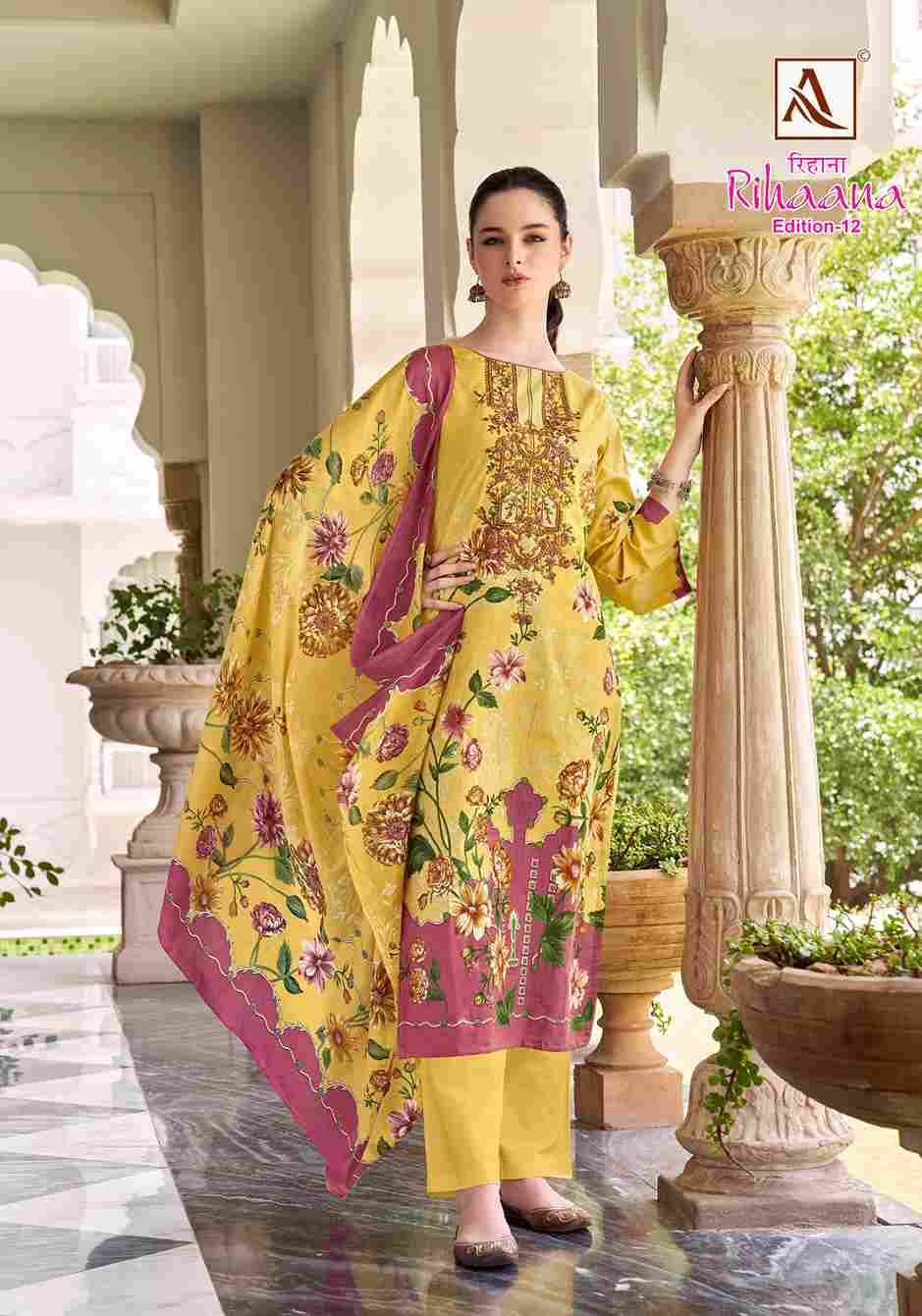 Rihaana Vol-12 By Alok Suit 2033-838-01 To 2033-838-08 Series Beautiful Festive Suits Stylish Fancy Colorful Casual Wear & Ethnic Wear Pure Cambric Cotton Print Dresses At Wholesale Price