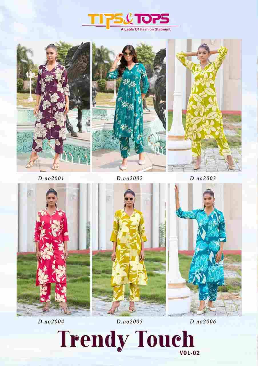 Trendy Touch Vol-2 By Tips And Tops 2001 To 2006 Series Designer Stylish Fancy Colorful Beautiful Party Wear & Ethnic Wear Collection Rayon Co-Ord At Wholesale Price