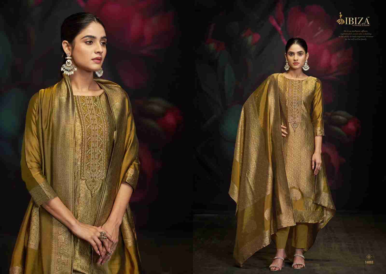 Sakhi Vol-10 By Ibiza 14001 To 14004 Series Designer Festive Suits Beautiful Fancy Stylish Colorful Party Wear & Occasional Wear Pure Silk Jacquard Dresses At Wholesale Price