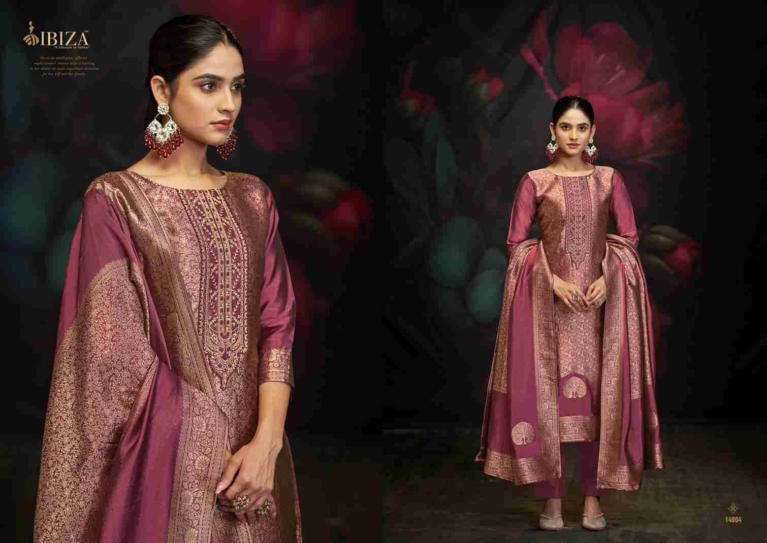 Sakhi Vol-10 By Ibiza 14001 To 14004 Series Designer Festive Suits Beautiful Fancy Stylish Colorful Party Wear & Occasional Wear Pure Silk Jacquard Dresses At Wholesale Price