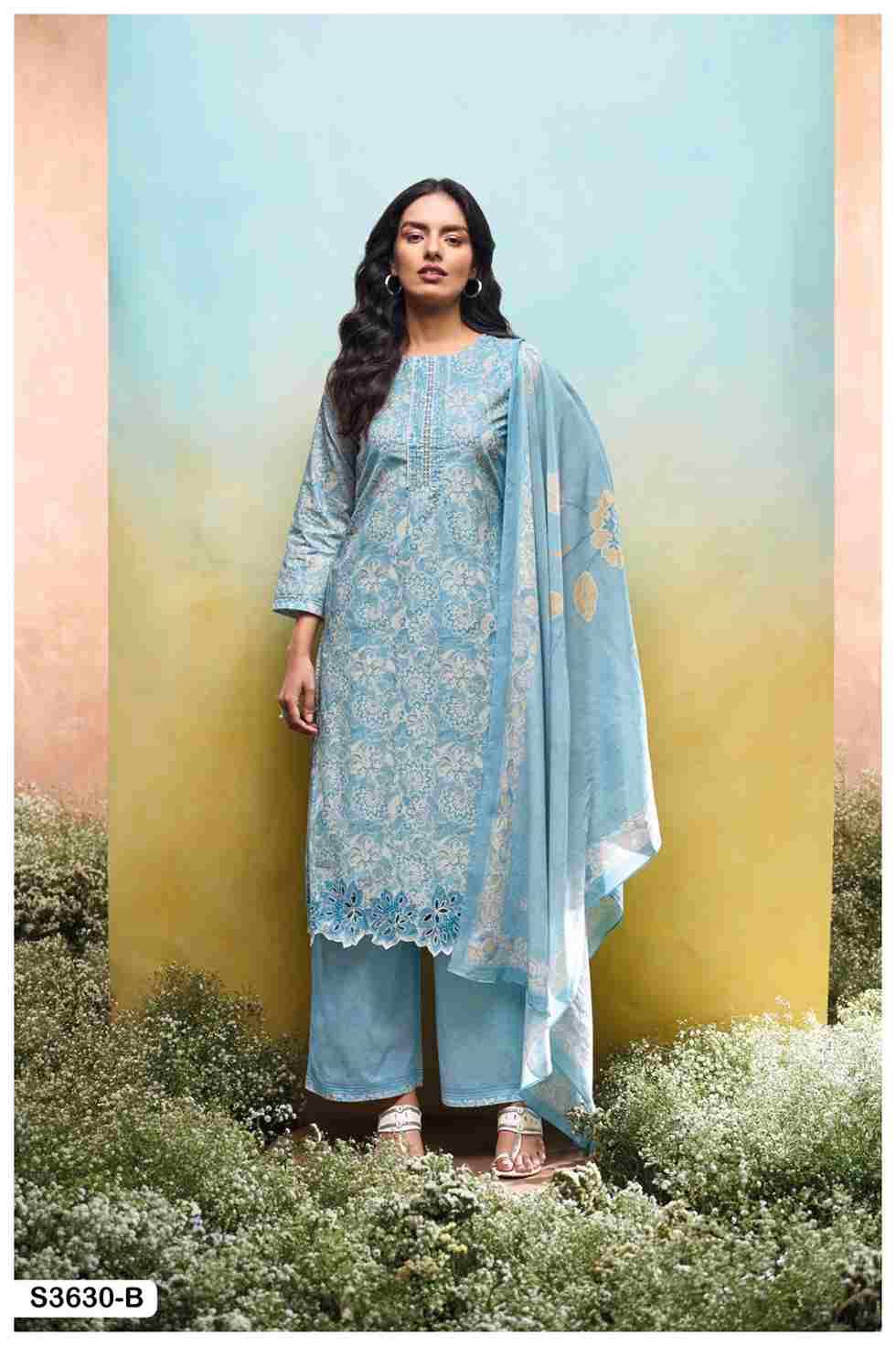 Avnee-3630 By Ganga Fashion 3630-A To 3630-D Series Beautiful Festive Suits Colorful Stylish Fancy Casual Wear & Ethnic Wear Pure Cotton Dresses At Wholesale Price