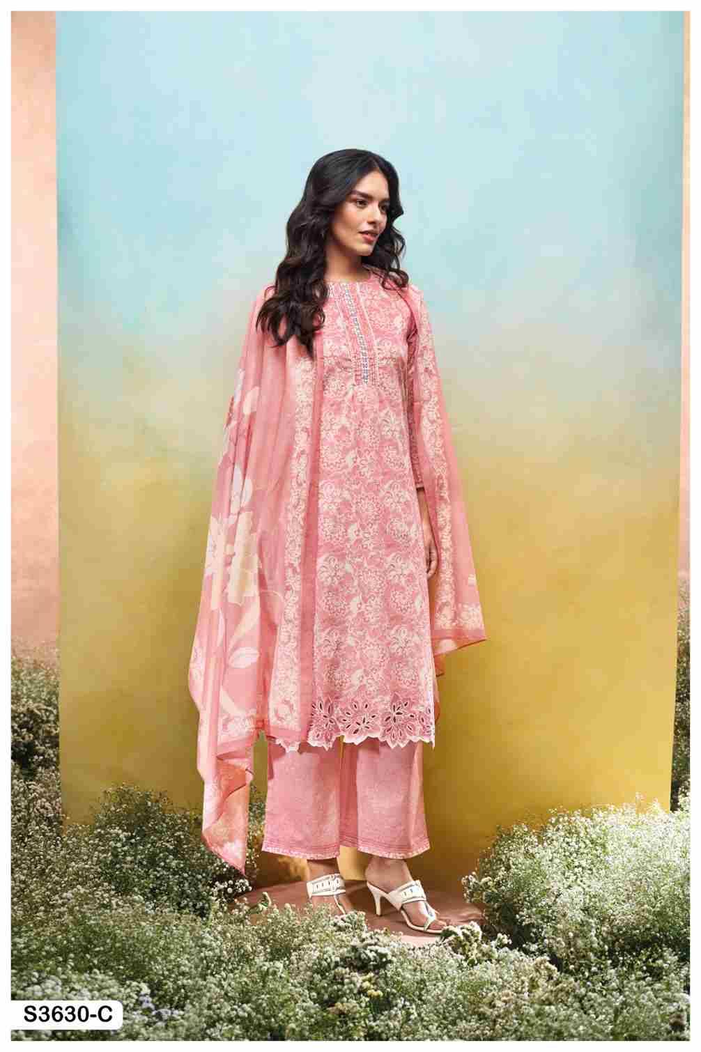 Avnee-3630 By Ganga Fashion 3630-A To 3630-D Series Beautiful Festive Suits Colorful Stylish Fancy Casual Wear & Ethnic Wear Pure Cotton Dresses At Wholesale Price