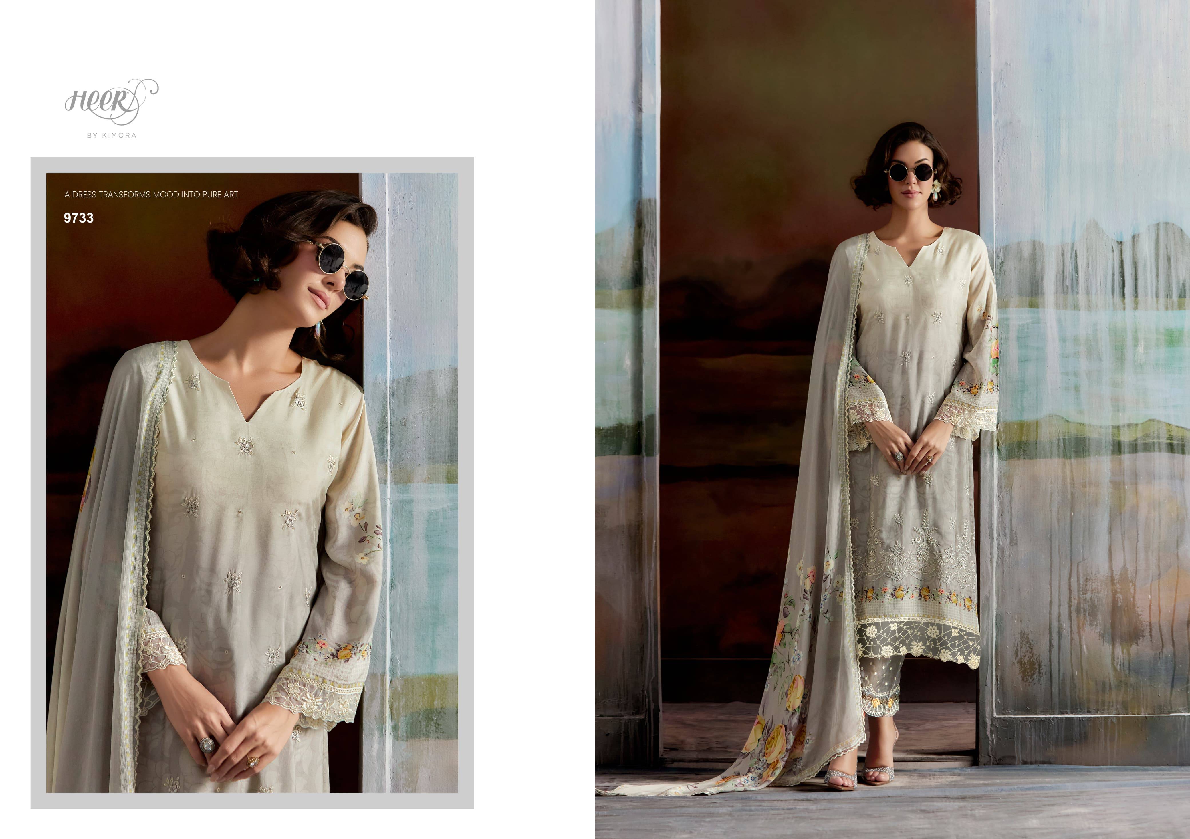 Aashiqi By Kimora Fashion 9731 To 9736 Series Designer Festive Suits Collection Beautiful Stylish Fancy Colorful Party Wear & Occasional Wear Pure Muslin Dresses At Wholesale Price