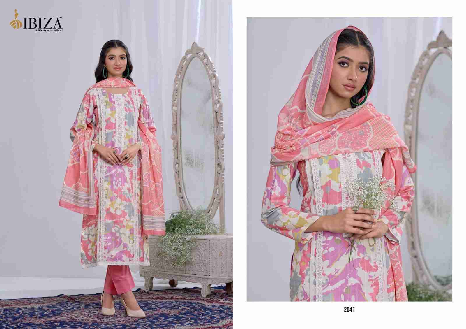 Tesla By Ibiza 2041 To 2044 Series Designer Festive Suits Beautiful Fancy Stylish Colorful Party Wear & Occasional Wear Pure Lawn Cotton Dresses At Wholesale Price