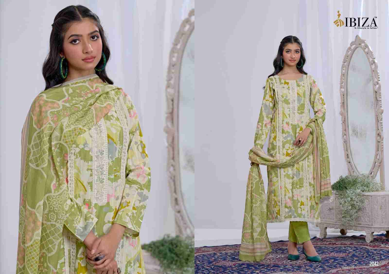 Tesla By Ibiza 2041 To 2044 Series Designer Festive Suits Beautiful Fancy Stylish Colorful Party Wear & Occasional Wear Pure Lawn Cotton Dresses At Wholesale Price
