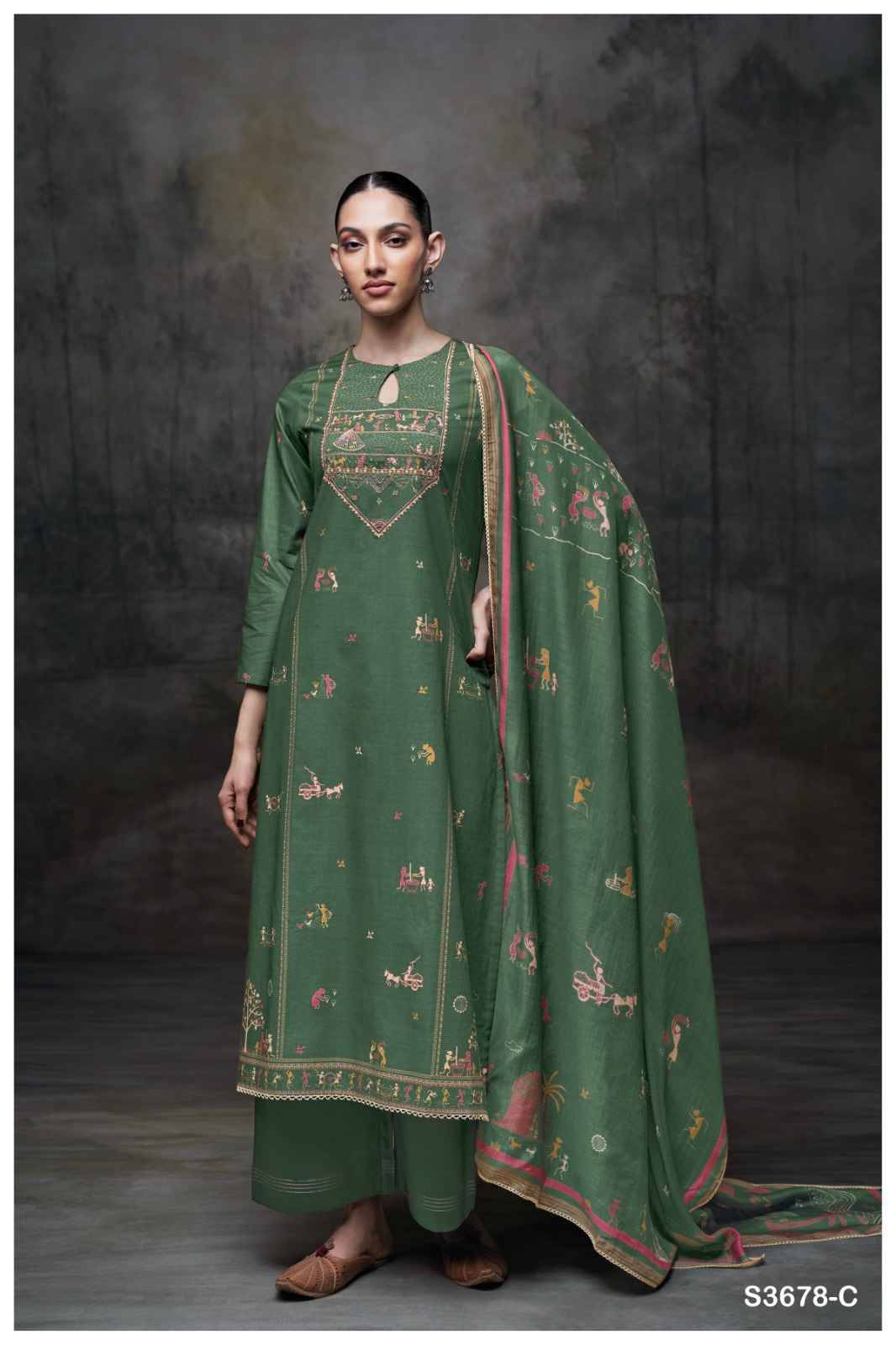 Ipsita-3678 By Ganga Fashion 3678-A To 3678-D Series Beautiful Festive Suits Colorful Stylish Fancy Casual Wear & Ethnic Wear Pure Cotton Dresses At Wholesale Price