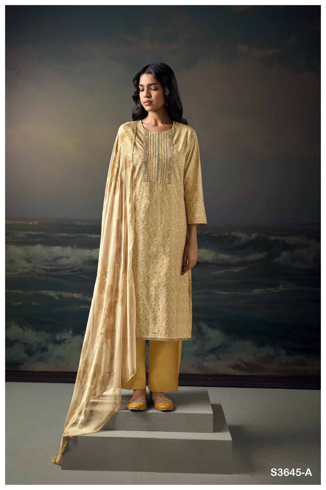 Nivara-3645 By Ganga Fashion 3645-A To 3645-D Series Beautiful Festive Suits Colorful Stylish Fancy Casual Wear & Ethnic Wear Pure Cotton Dresses At Wholesale Price