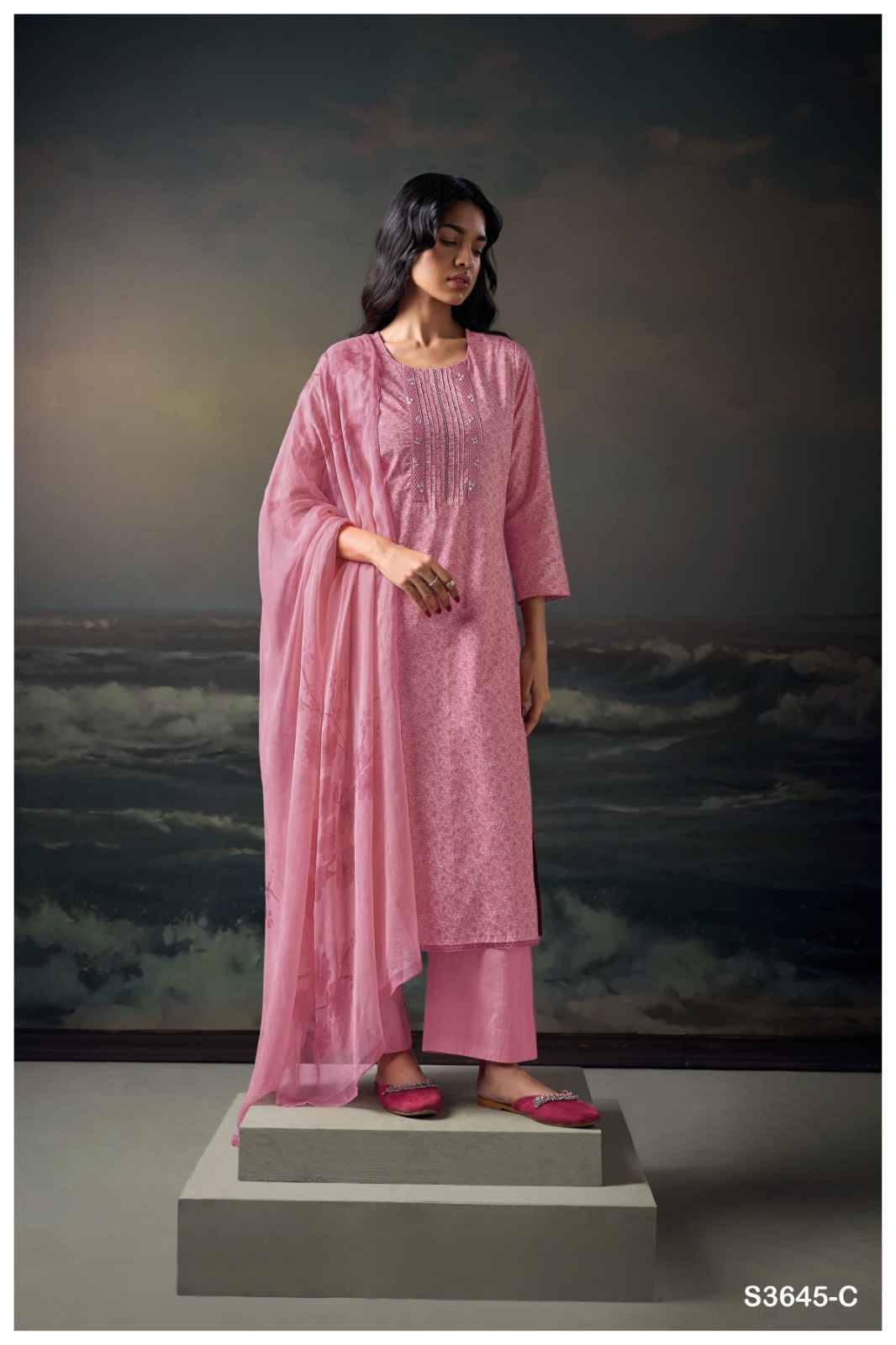 Nivara-3645 By Ganga Fashion 3645-A To 3645-D Series Beautiful Festive Suits Colorful Stylish Fancy Casual Wear & Ethnic Wear Pure Cotton Dresses At Wholesale Price