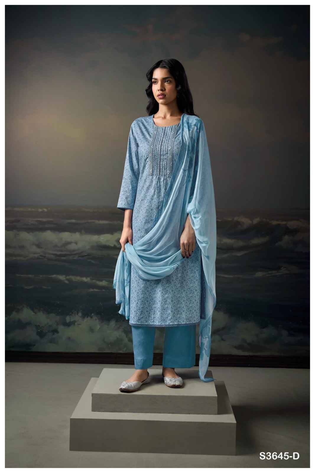 Nivara-3645 By Ganga Fashion 3645-A To 3645-D Series Beautiful Festive Suits Colorful Stylish Fancy Casual Wear & Ethnic Wear Pure Cotton Dresses At Wholesale Price