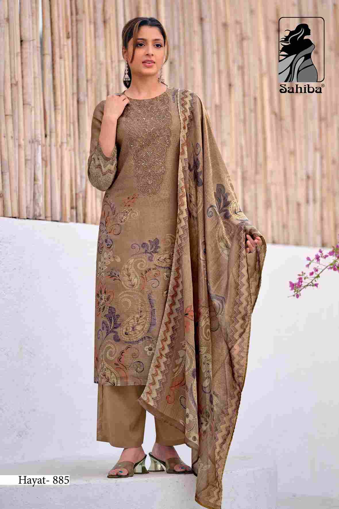 Hayat By Sahiba Fabrics Beautiful Festive Suits Colorful Stylish Fancy Casual Wear & Ethnic Wear Organza Tissue Jacquard Dresses At Wholesale Price