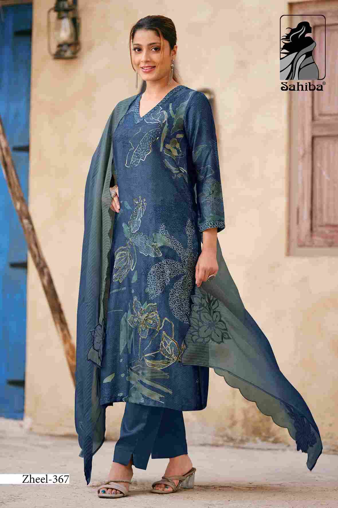 Zheel By Sahiba Fabrics Beautiful Festive Suits Colorful Stylish Fancy Casual Wear & Ethnic Wear Pure Russian Silk Dresses At Wholesale Price