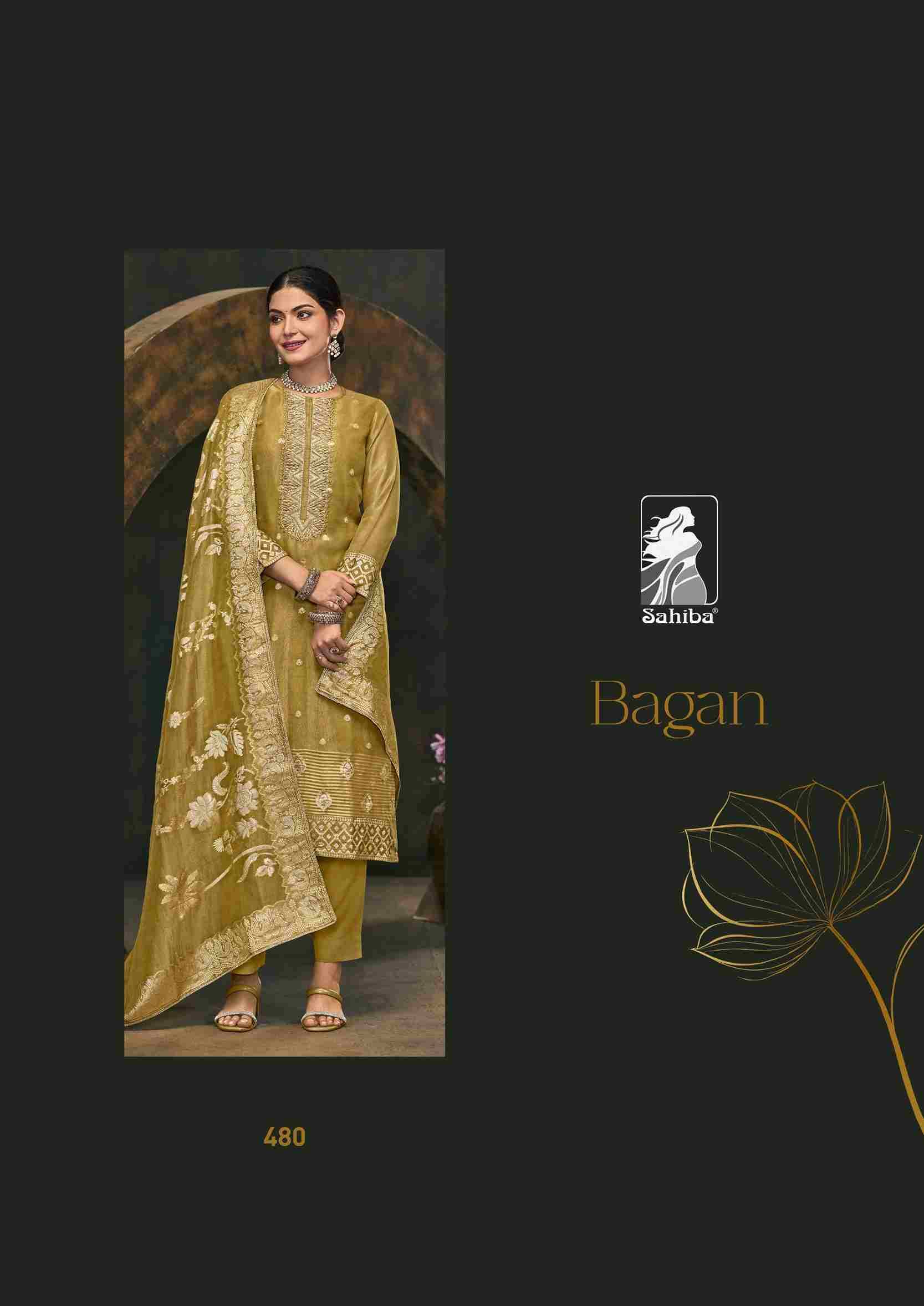Bagan By Sahiba Fabrics Beautiful Festive Suits Colorful Stylish Fancy Casual Wear & Ethnic Wear Jacquard Shimmer Dresses At Wholesale Price