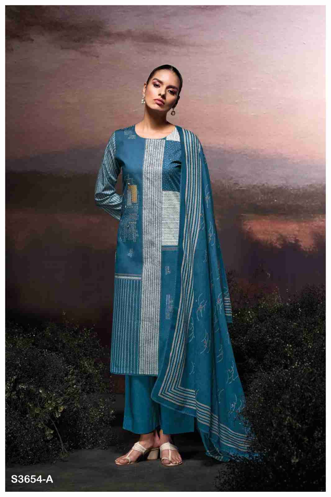 Afira-3654 By Ganga Fashion 3654-A To 3654-D Series Beautiful Festive Suits Colorful Stylish Fancy Casual Wear & Ethnic Wear Pure Cotton Dresses At Wholesale Price