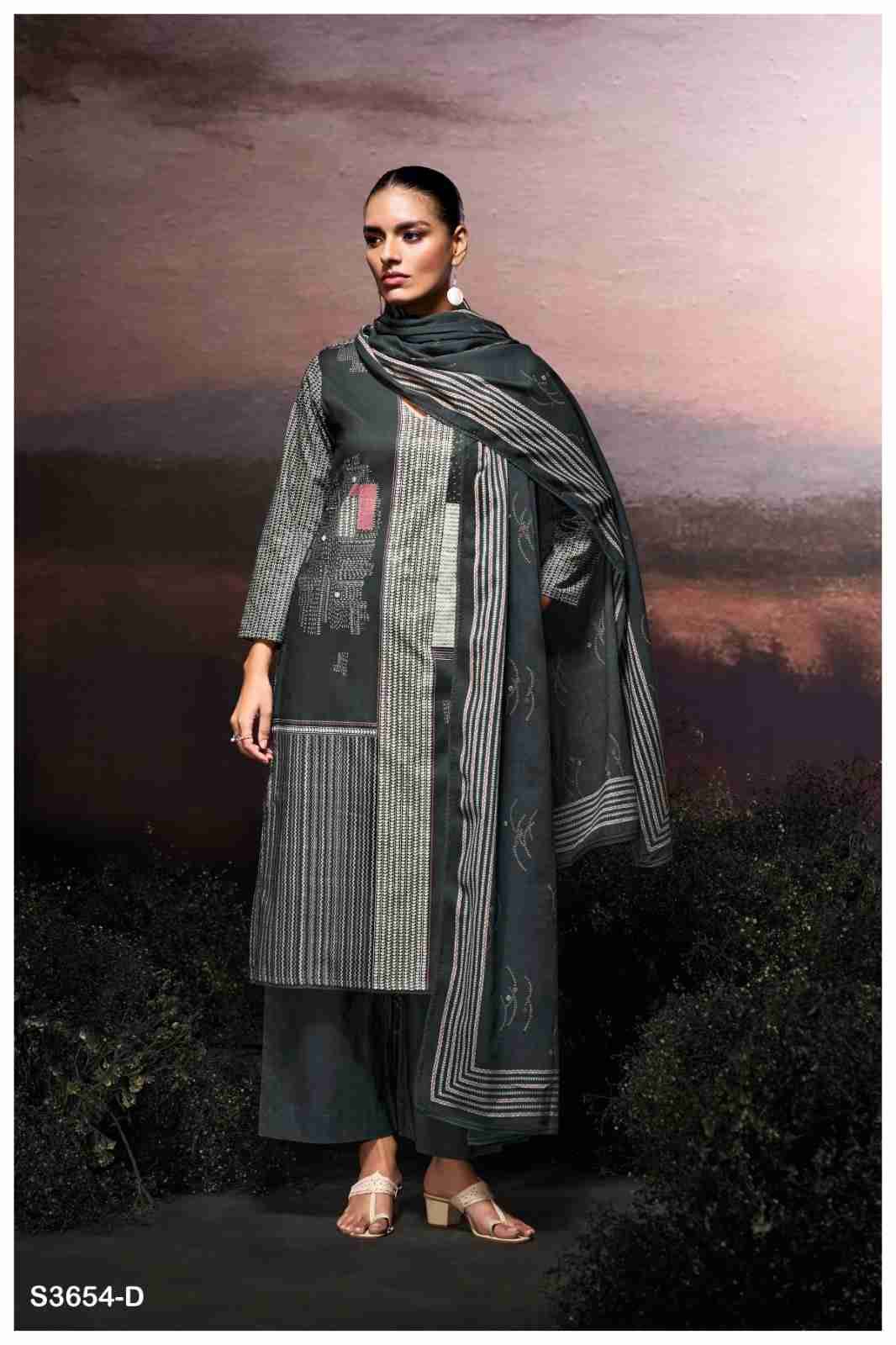 Afira-3654 By Ganga Fashion 3654-A To 3654-D Series Beautiful Festive Suits Colorful Stylish Fancy Casual Wear & Ethnic Wear Pure Cotton Dresses At Wholesale Price