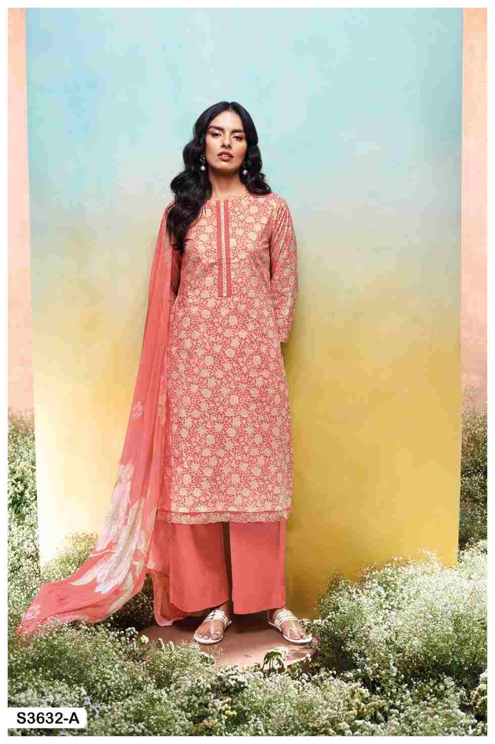 Lakmini-3632 By Ganga Fashion 3632-A To 3632-D Series Beautiful Festive Suits Colorful Stylish Fancy Casual Wear & Ethnic Wear Pure Cotton Dresses At Wholesale Price