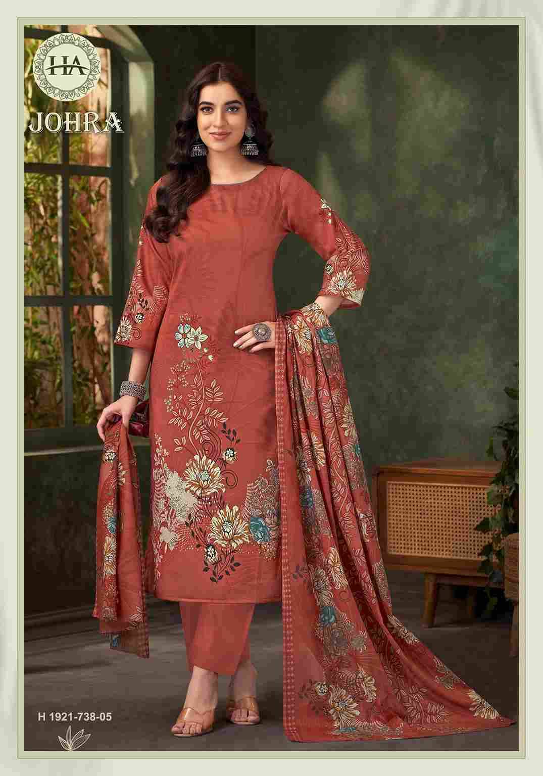 Johra By Harshit Fashion Hub 1921-738-01 To 1921-738-06 Series Beautiful Festive Suits Stylish Fancy Colorful Casual Wear & Ethnic Wear Pure Jam Cotton Dresses At Wholesale Price