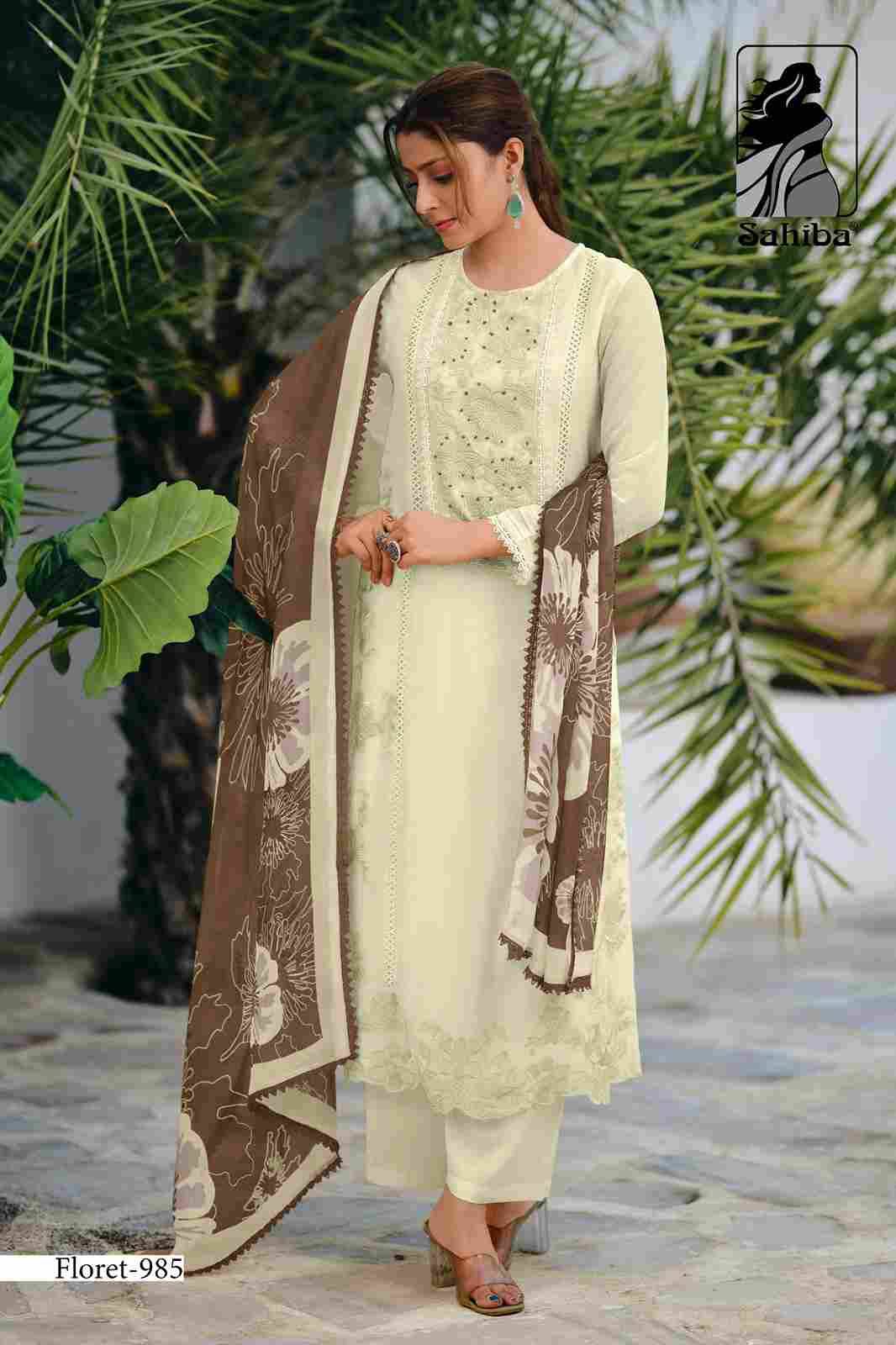 Floret By Sahiba Fabrics Beautiful Festive Suits Colorful Stylish Fancy Casual Wear & Ethnic Wear Organza Silk Dresses At Wholesale Price