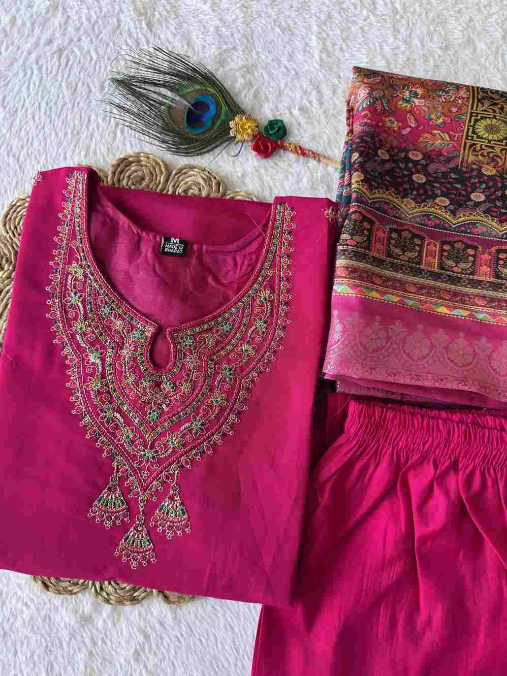Kr-370 By Fashid Wholesale Designer Festive Suits Collection Beautiful Stylish Fancy Colorful Party Wear & Occasional Wear Roman Silk Kurti With Pent At Wholesale Price