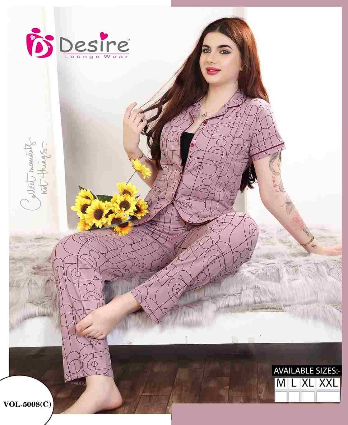 Vol-5008 By Desire 5008-A To 5008-F Series Beautiful Stylish Fancy Colorful Casual Wear & Ethnic Wear Fancy Night Suits At Wholesale Price