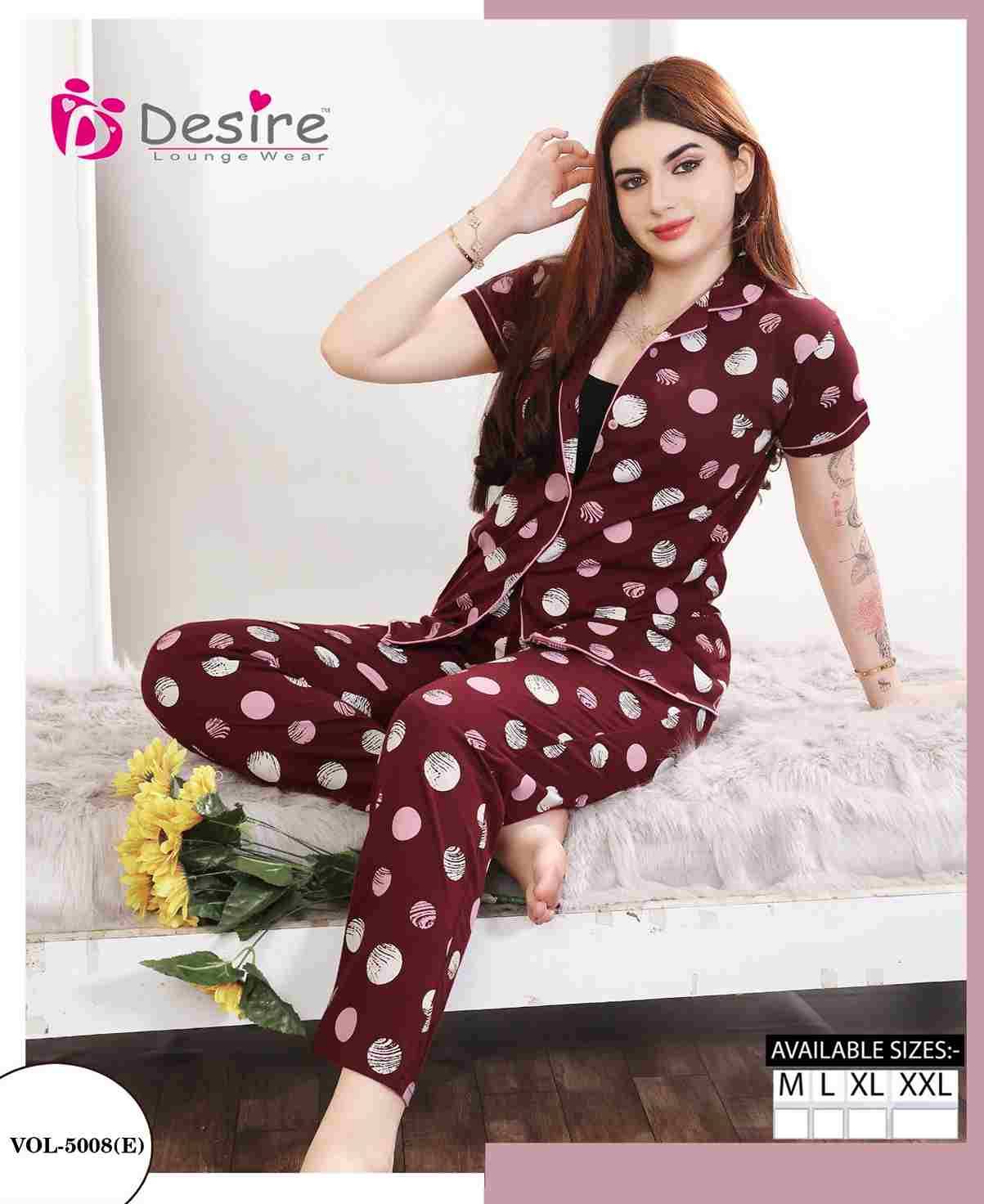 Vol-5008 By Desire 5008-A To 5008-F Series Beautiful Stylish Fancy Colorful Casual Wear & Ethnic Wear Fancy Night Suits At Wholesale Price