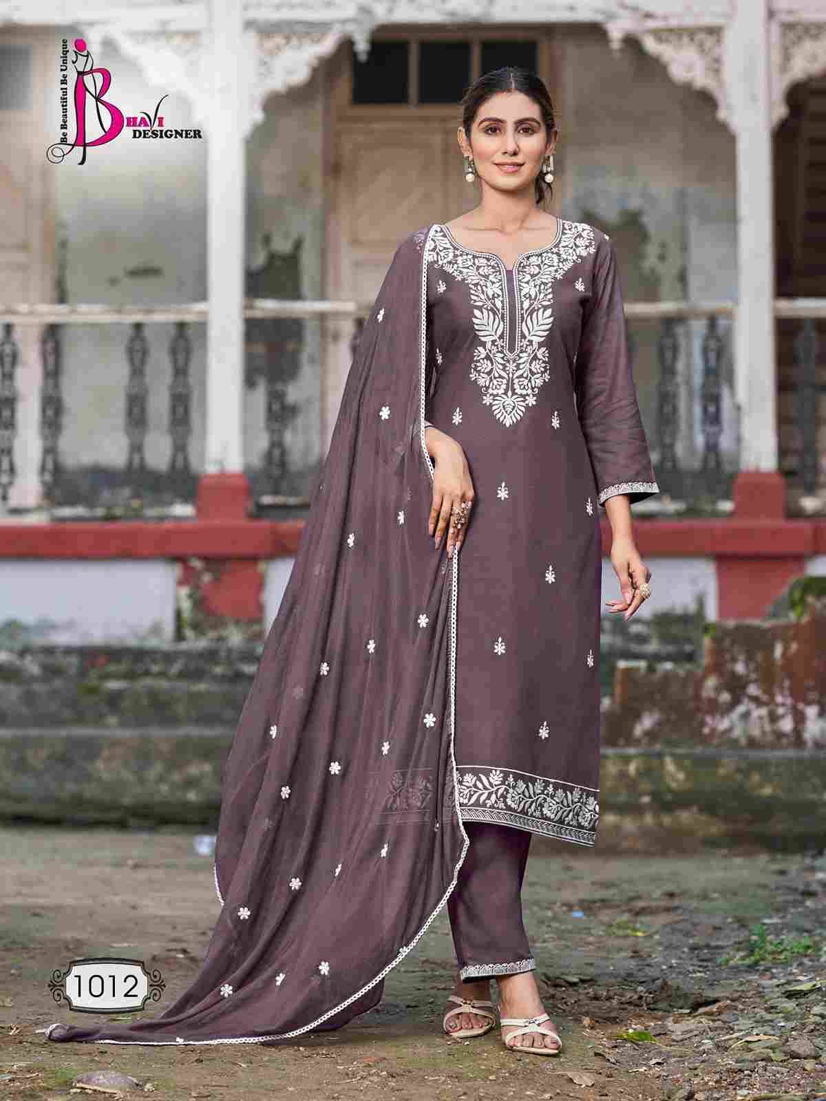 Status Vol-3 By Bhavi Designer 1009 To 1012 Series Beautiful Festive Suits Stylish Fancy Colorful Casual Wear & Ethnic Wear Heavy Rayon Dresses At Wholesale Price