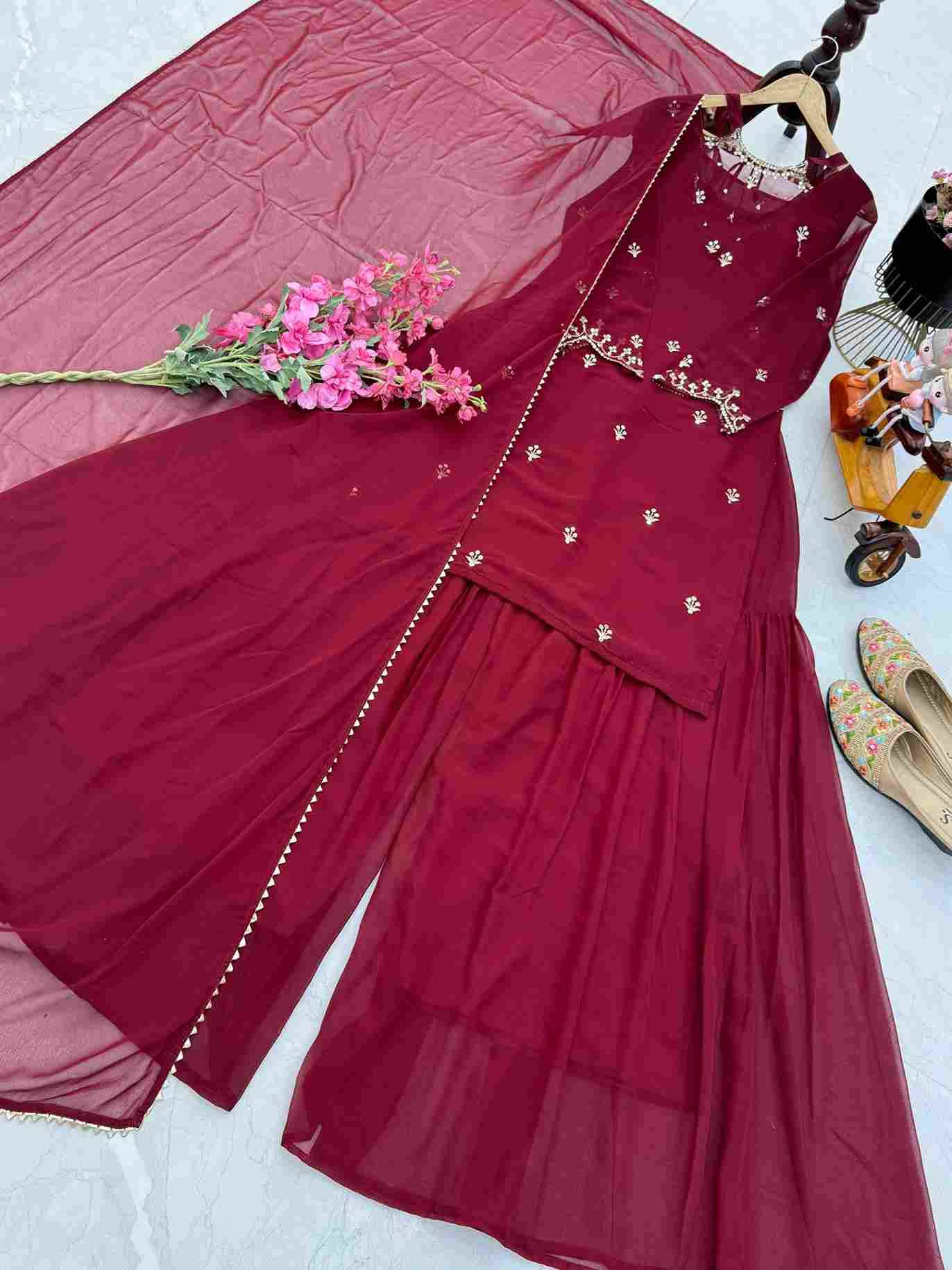 Zd-10102 By Fashid Wholesale 01 To 04 Series Beautiful Suits Stylish Fancy Colorful Party Wear & Occasional Wear Faux Georgette Dresses At Wholesale Price