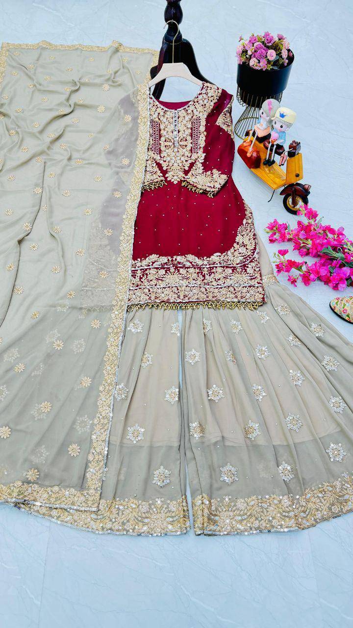 Zd-9284 By Fashid Wholesale Beautiful Colorful Fancy Wedding Collection Occasional Wear & Party Wear Faux Georgette Dresses At Wholesale Price