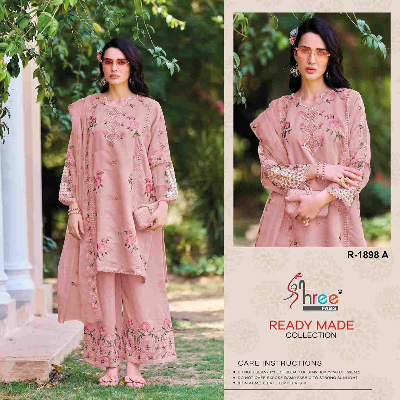 Shree Fabs Hit Design R-1898 Colours By Shree Fabs Series Designer Pakistani Suits Collection Beautiful Stylish Fancy Colorful Party Wear & Occasional Wear Cambric Lawn Cotton Dresses At Wholesale Price
