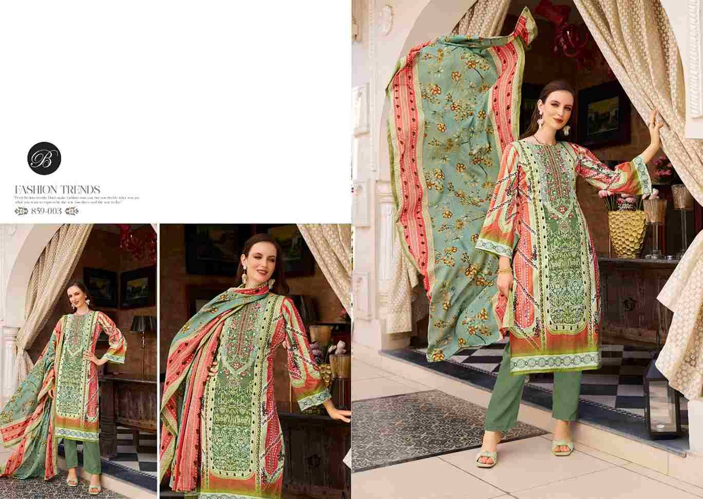 Naira Vol-111 By Belliza 859-001 To 859-008 Series Beautiful Festive Suits Stylish Fancy Colorful Casual Wear & Ethnic Wear Pure Cotton Print Dresses At Wholesale Price