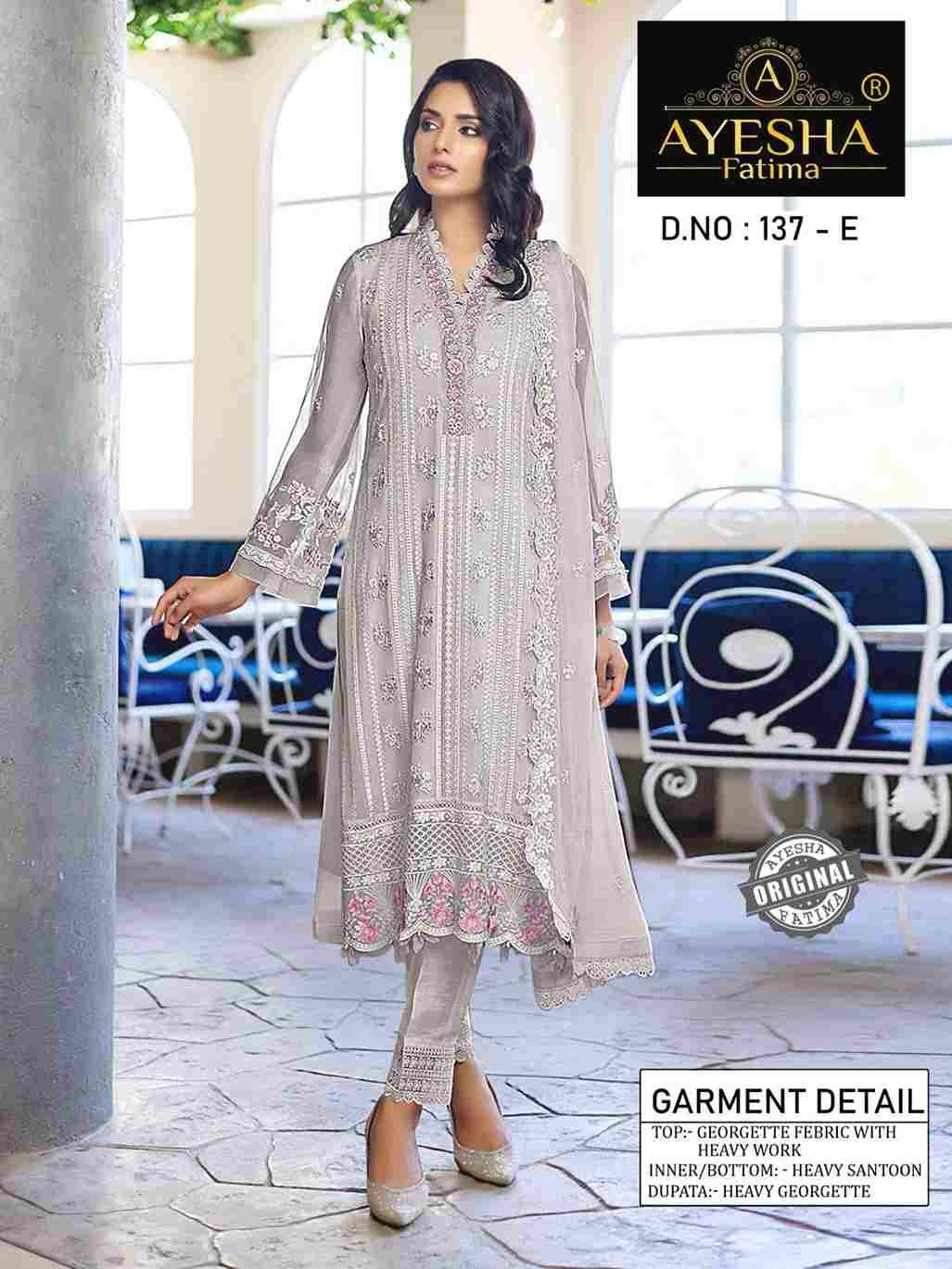 AF-137 Colours By Ayesha Fatima 137-A To 137-F Series Beautiful Pakistani Suits Colorful Stylish Fancy Casual Wear & Ethnic Wear Heavy Georgette Dresses At Wholesale Price