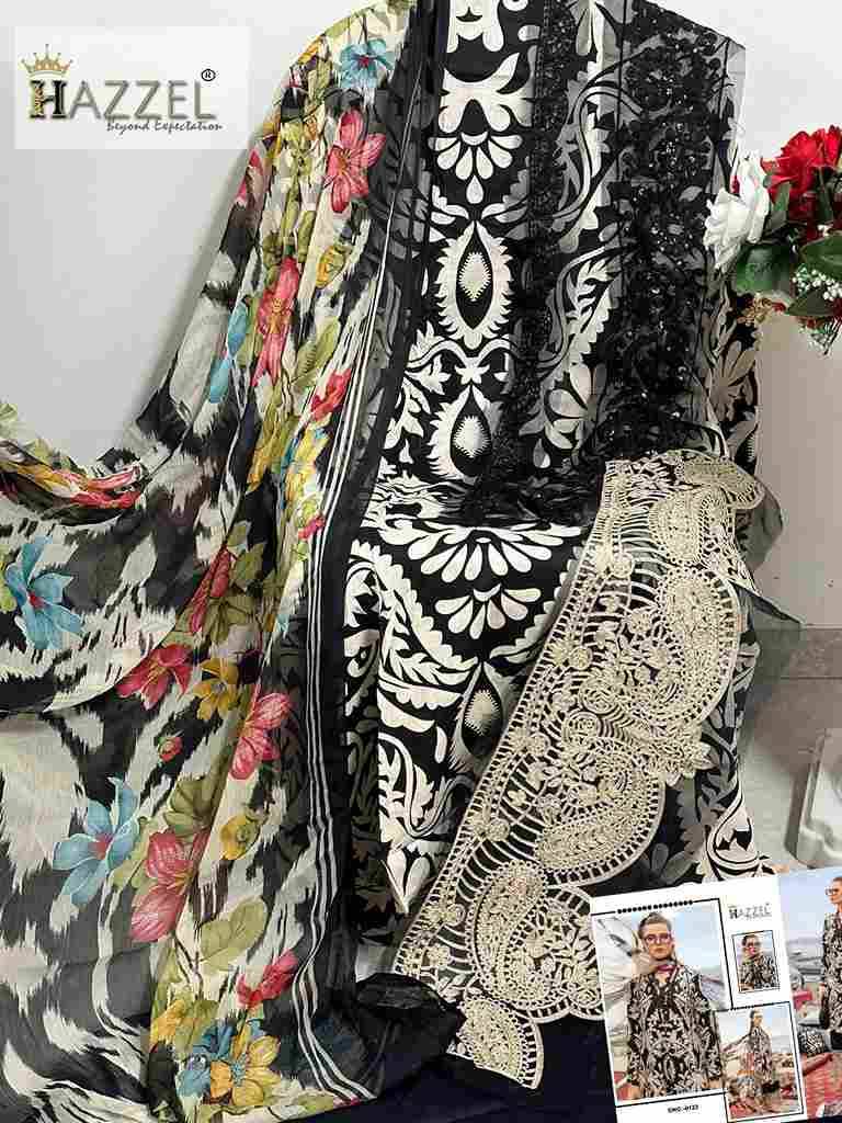 Hazzel Hit Design 0307 By Hazzel Beautiful Pakistani Suits Stylish Fancy Colorful Party Wear & Occasional Wear Pure Cambric Cotton Embroidery Dresses At Wholesale Price