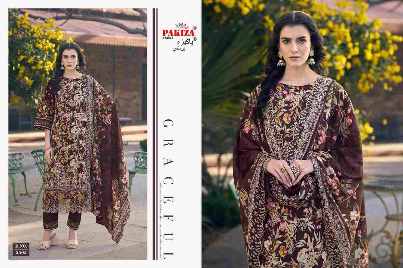 Faraz Vol-55 By Pakiza Prints 5501 To 5510 Series Beautiful Festive Suits Stylish Fancy Colorful Party Wear & Occasional Wear Lawn Cotton Dresses At Wholesale Price