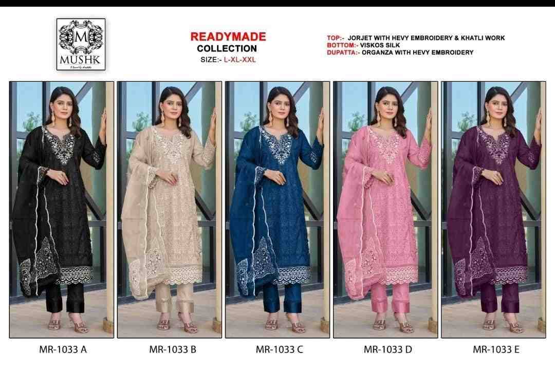 Mushk Hit Design 1033 Colours By Mushk 1033-A To 1033-E Series Beautiful Winter Collection Pakistani Suits Stylish Fancy Colorful Casual Wear & Ethnic Wear Heavy Georgette Dresses At Wholesale Price