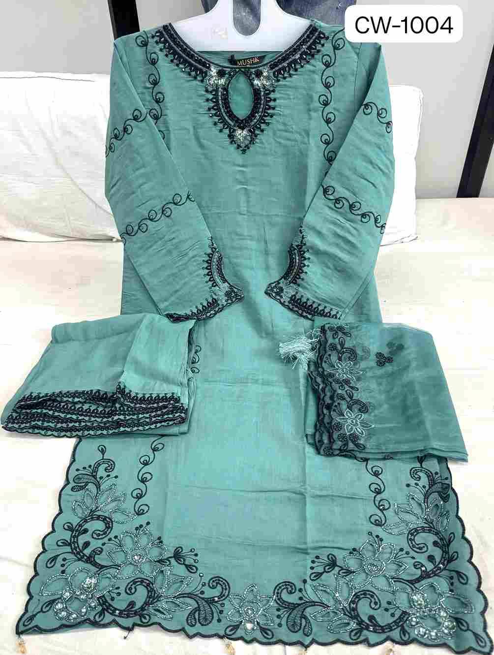 CW-1004 Colours By Mushk 1004-A To 1004-D Series Beautiful Winter Collection Pakistani Suits Stylish Fancy Colorful Casual Wear & Ethnic Wear Roman Silk Dresses At Wholesale Price