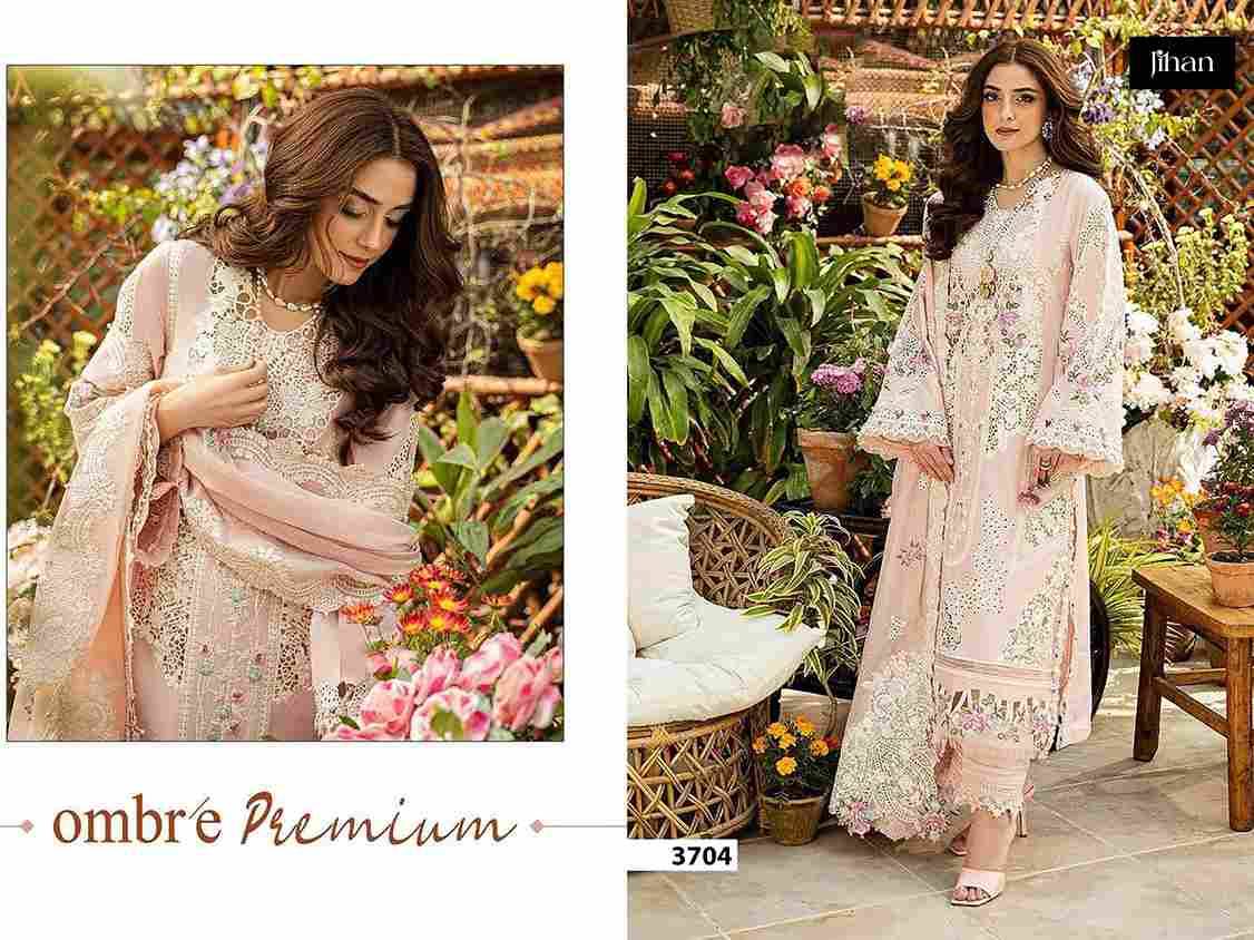 Ombre Premium Vol-2 By Jihan 3704 To 3706 Series Designer Pakistani Suits Beautiful Fancy Stylish Colorful Party Wear & Occasional Wear Cotton Dresses At Wholesale Price