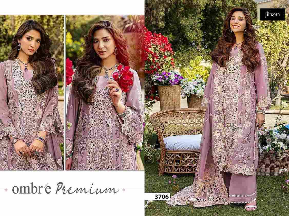 Ombre Premium Vol-2 By Jihan 3704 To 3706 Series Designer Pakistani Suits Beautiful Fancy Stylish Colorful Party Wear & Occasional Wear Cotton Dresses At Wholesale Price