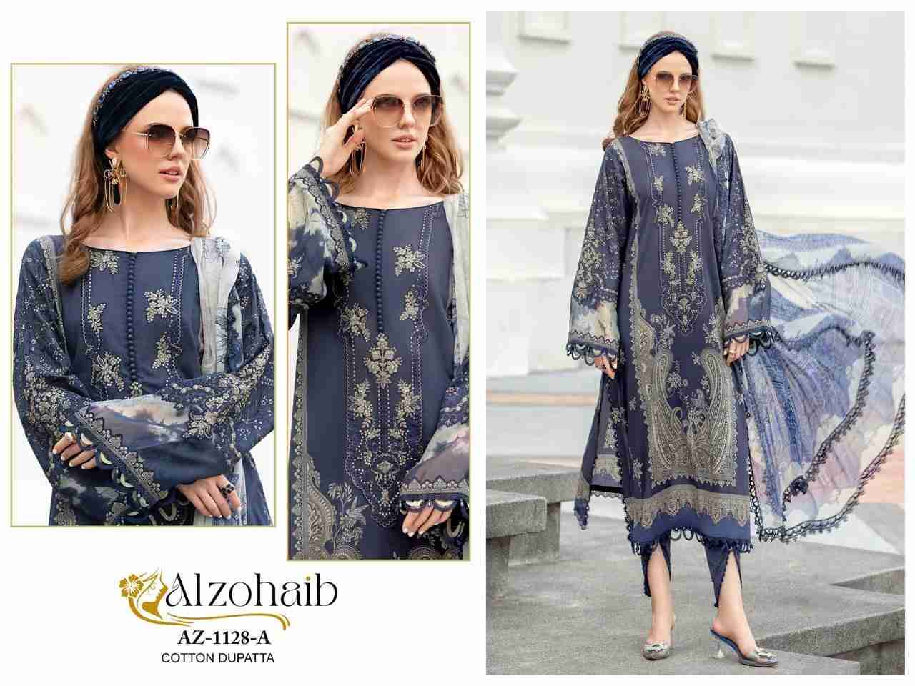 Alzohaib-1128 Colours By Alzohaib 1128-A To 1128-D Series Beautiful Pakistani Suits Stylish Fancy Colorful Party Wear & Occasional Wear Pure Cotton Print Dresses At Wholesale Price