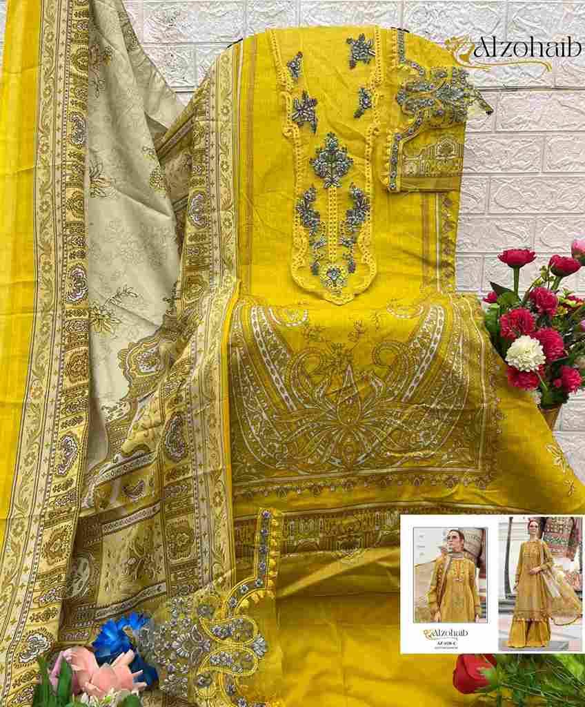 Alzohaib-1128 Colours By Alzohaib 1128-A To 1128-D Series Beautiful Pakistani Suits Stylish Fancy Colorful Party Wear & Occasional Wear Pure Cotton Print Dresses At Wholesale Price