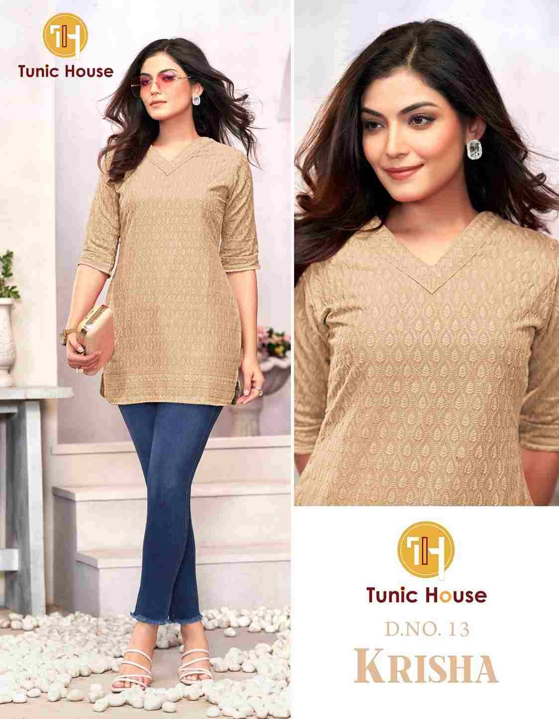 Krisha By Tunic House 01 To 13 Series Designer Stylish Fancy Colorful Beautiful Party Wear & Ethnic Wear Collection Viscose Rayon Print Kurtis At Wholesale Price