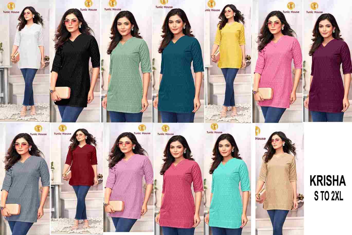 Krisha By Tunic House 01 To 13 Series Designer Stylish Fancy Colorful Beautiful Party Wear & Ethnic Wear Collection Viscose Rayon Print Kurtis At Wholesale Price