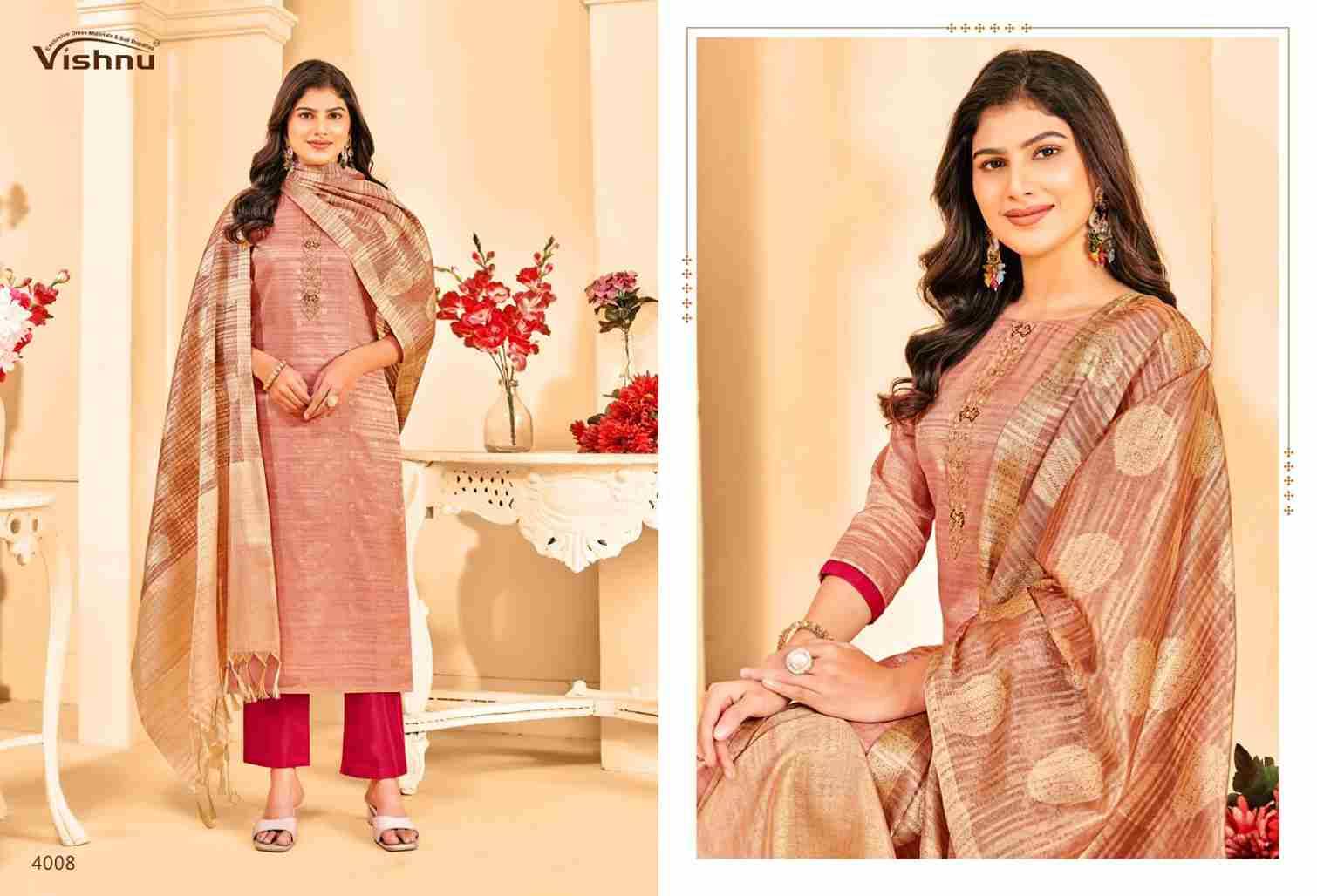 Khanak By Vishnu 4001 To 4010 Series Beautiful Stylish Festive Suits Fancy Colorful Casual Wear & Ethnic Wear & Ready To Wear Banarasi Tussar Dresses At Wholesale Price